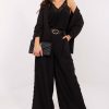 Black Women Trousers in Pants, Trousers, Shorts with Spandex and Viscose