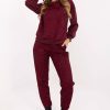 Red Set in Pants, Trousers, Shorts with Spandex and Viscose