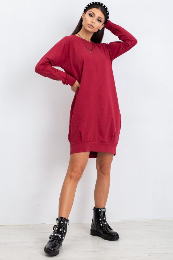 Red Daydress in Day Dresses with Cotton and Spandex