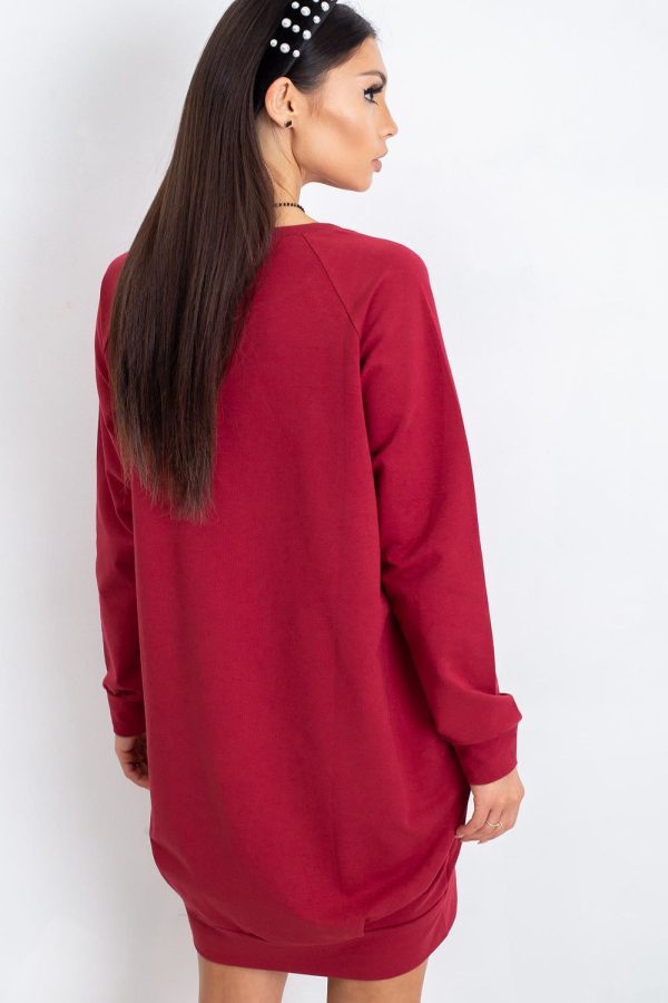 Red Daydress in Day Dresses with Cotton and Spandex