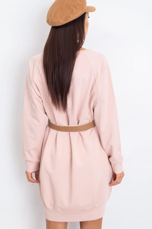 Pink Daydress in Day Dresses with Cotton and Spandex