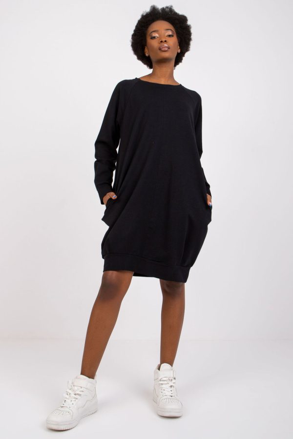 Black Daydress in Day Dresses with Cotton and Spandex