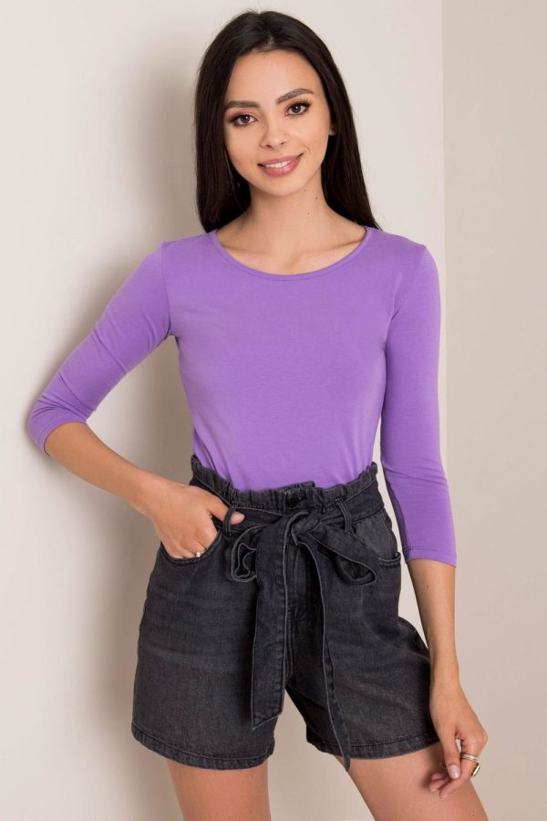 Violet Blouse in Women`s Blouses, Tunics with Cotton and Spandex