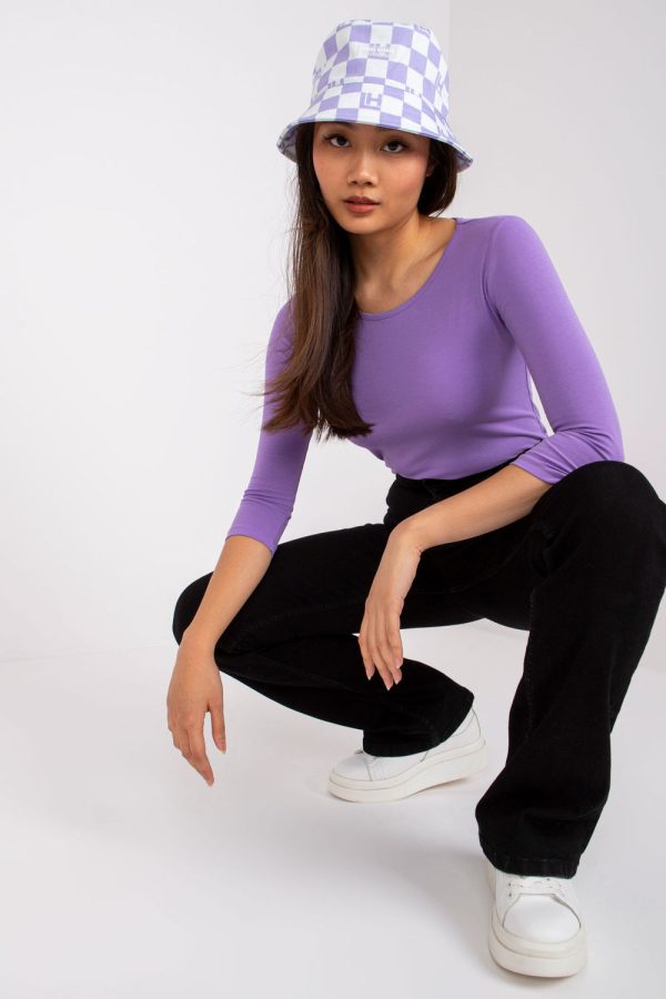 Violet Blouse in Women`s Blouses, Tunics with Cotton and Spandex