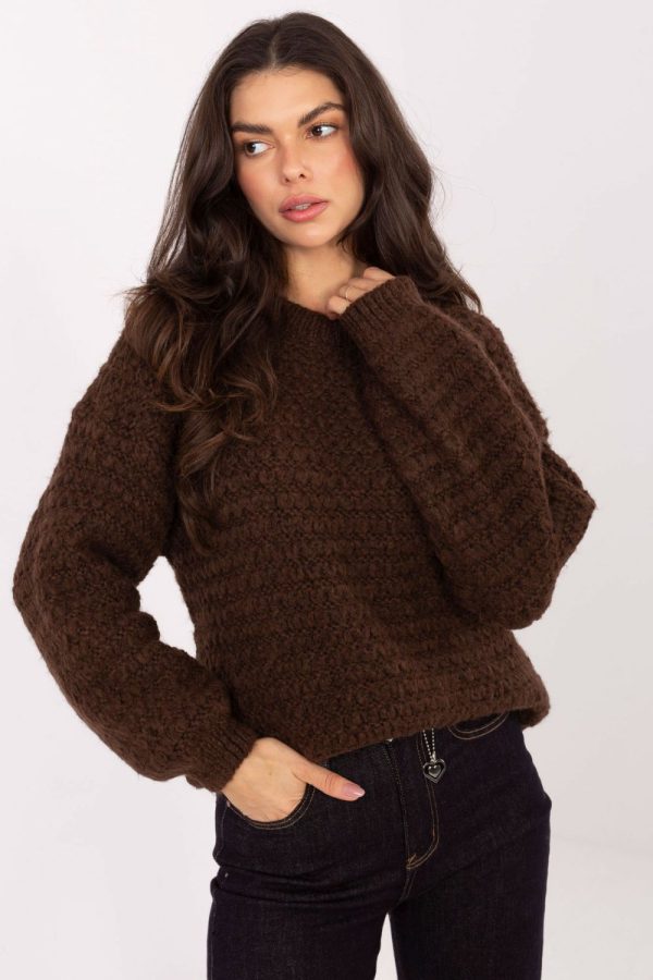 brown Jumper model 223168 Italy Moda