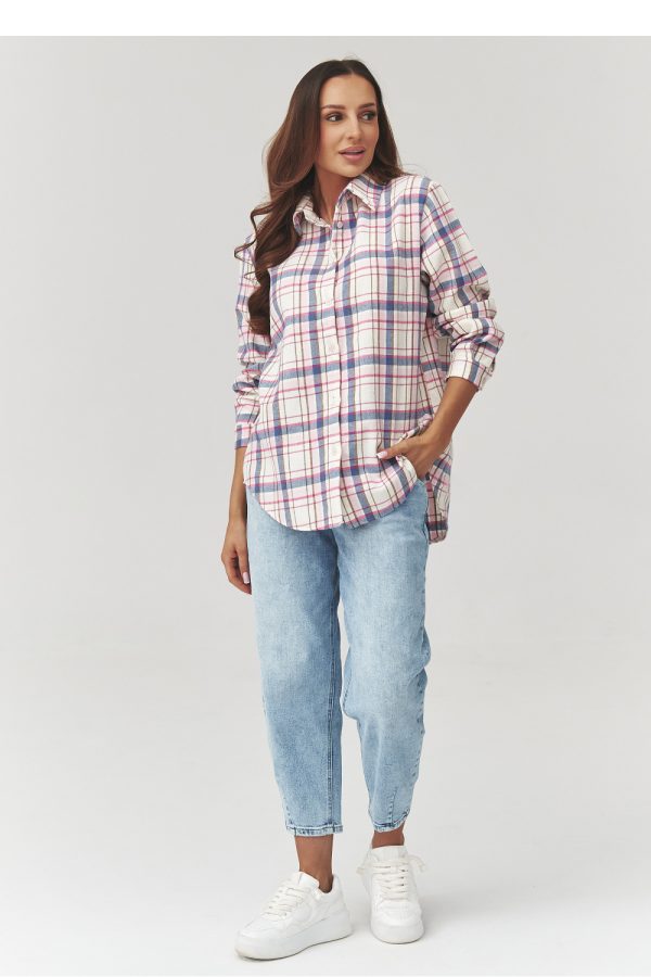 Multicolor Long Sleeve Shirt.Cotton