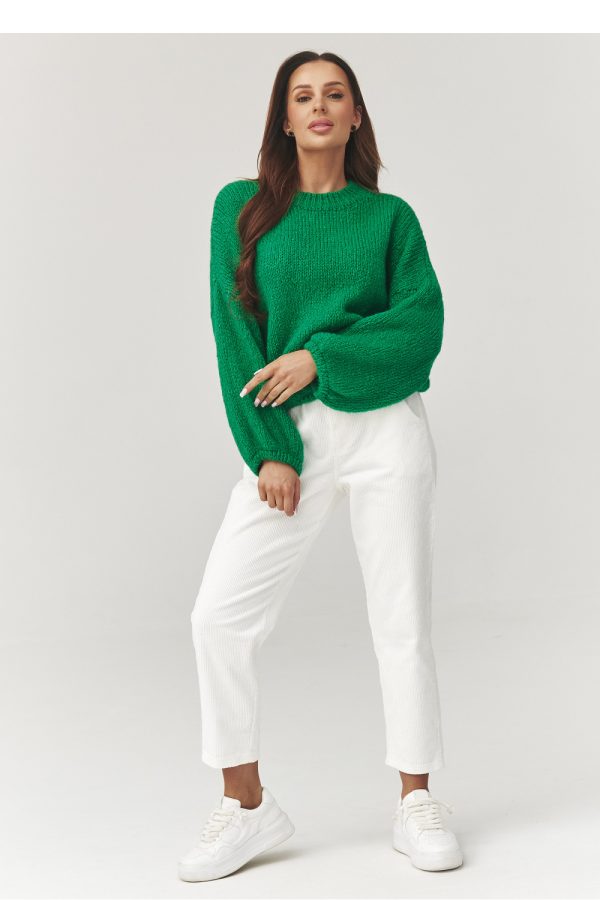 Green Jumper in Sweaters, Pullovers, Jumpers, Turtlenecks, Boleros, Shrugs with Acrylic, Moher, Nylon and Wool