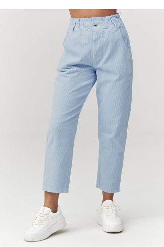 Blue Corduroy Trousers.Cotton and Spandex