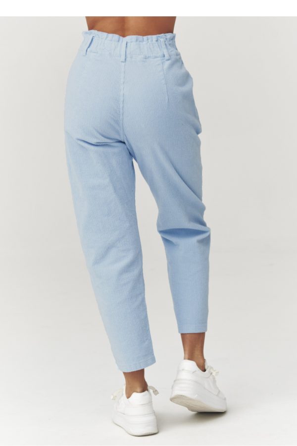 Blue Corduroy Trousers.Cotton and Spandex