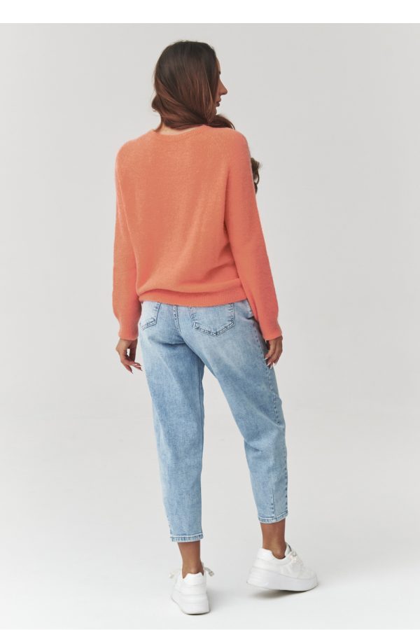 Orange Jumper in Sweaters, Pullovers, Jumpers, Turtlenecks, Boleros, Shrugs with Acrylic, Alpaca, Spandex, Polyamide and Wool