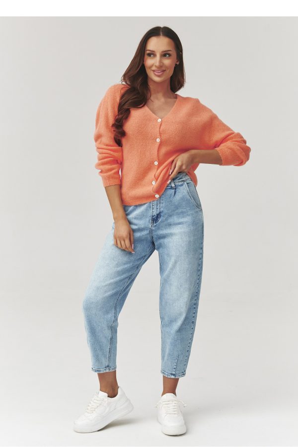Orange Cardigan in Cardigans For Women, Ponchos with Acrylic, Alpaca, Spandex, Polyamide and Wool
