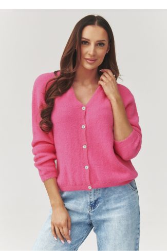 Pink Cardigan in Cardigans For Women, Ponchos with Acrylic, Alpaca, Spandex, Polyamide and Wool