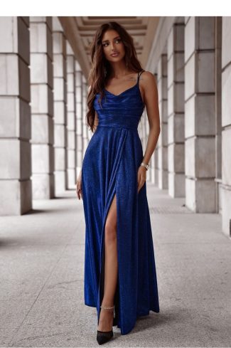 Navy Blue Long Dress in Evening Dresses with
