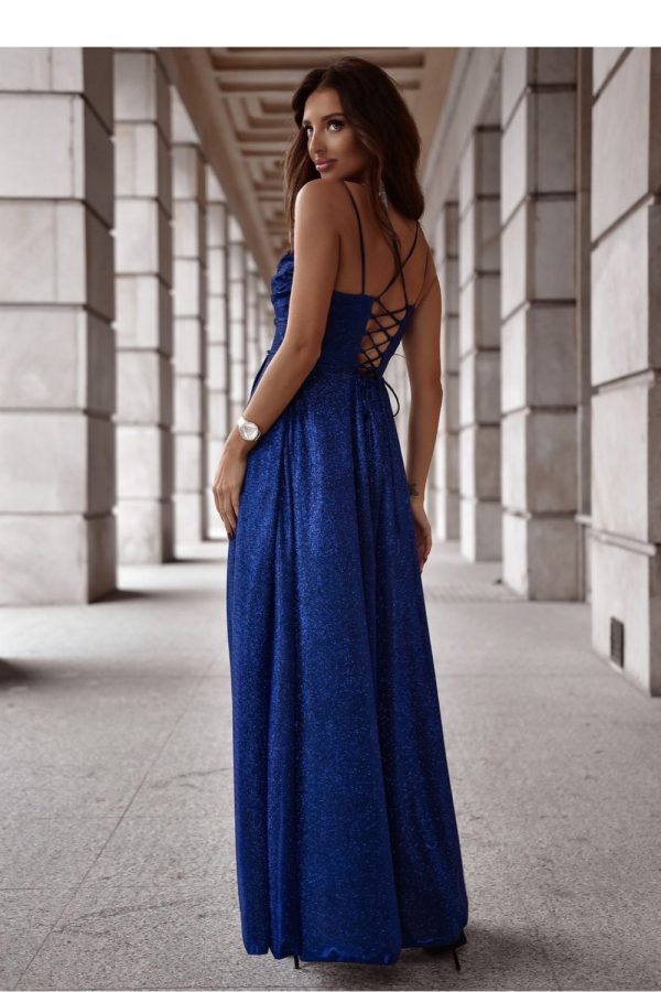 Navy Blue Long Dress in Evening Dresses with