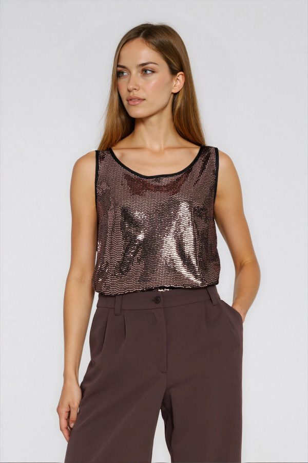 brown Blouse model 223286 Nife