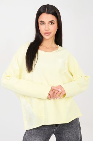 Yellow Blouse in Women`s Blouses, Tunics with Cotton and Spandex