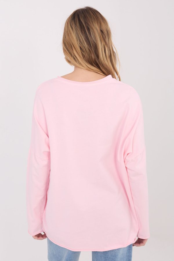 Pink Blouse in Women`s Blouses, Tunics with Cotton and Spandex