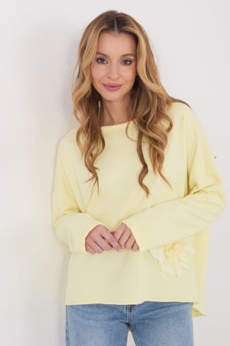 Yellow Blouse in Women`s Blouses, Tunics with Cotton and Polyester