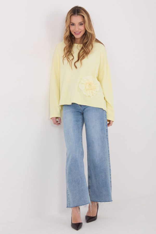 Yellow Blouse in Women`s Blouses, Tunics with Cotton and Polyester