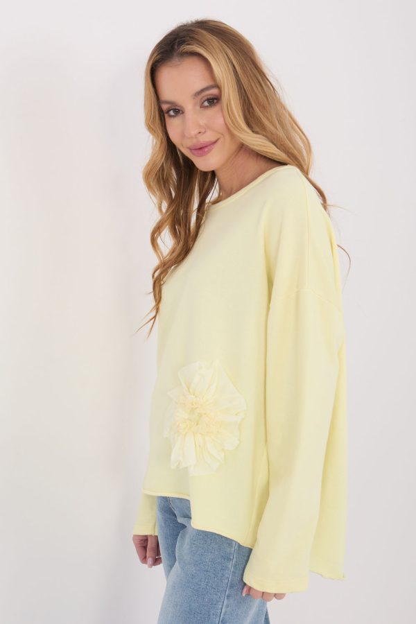 Yellow Blouse in Women`s Blouses, Tunics with Cotton and Polyester