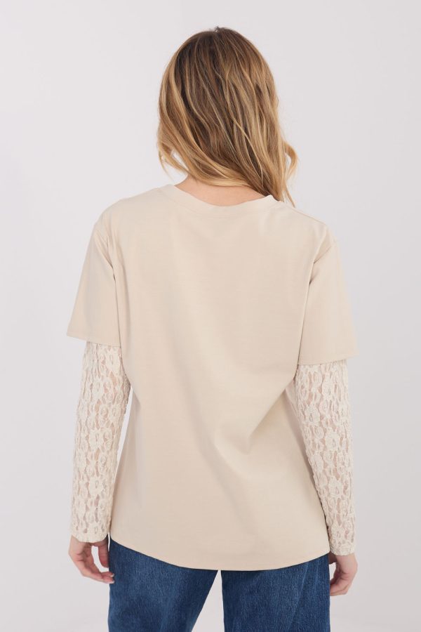 beige Blouse model 223336 Italy Moda
