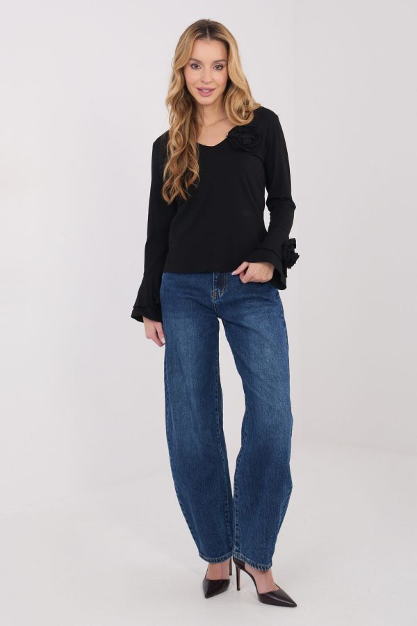 black Blouse model 223348 Italy Moda