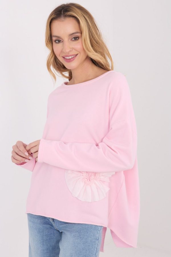 Pink Blouse in Women`s Blouses, Tunics with Cotton and Polyester