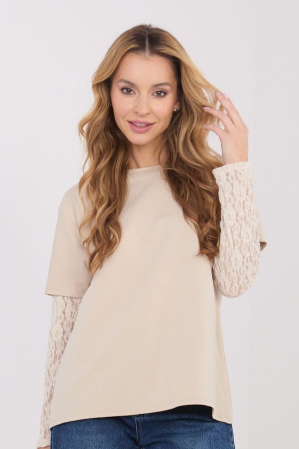 beige Blouse model 223336 Italy Moda