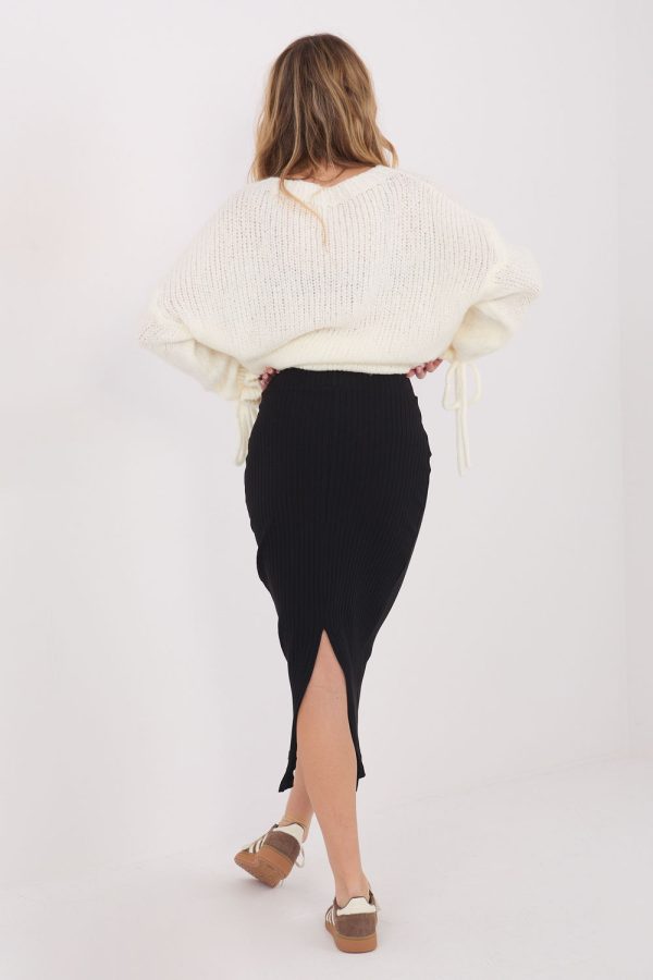 Black Skirt in Skirts with Cotton and Spandex