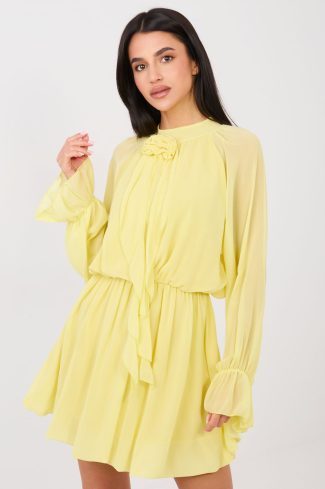 Yellow Cocktail Dress in Formal Dresses, Cocktail Dresses with Spandex, Polyester and Viscose
