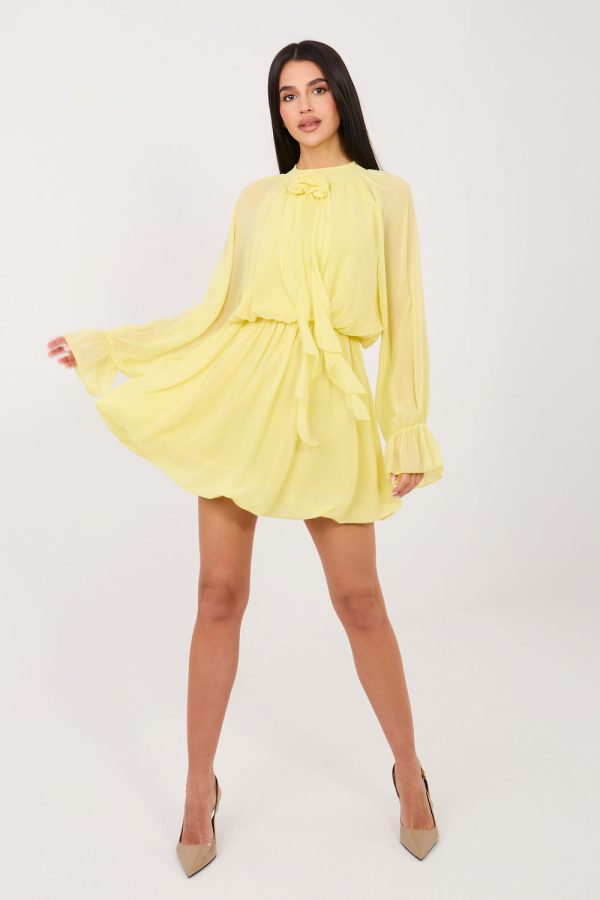 Yellow Cocktail Dress in Formal Dresses, Cocktail Dresses with Spandex, Polyester and Viscose