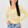 Yellow Blouse in Women`s Blouses, Tunics with Spandex and Polyester