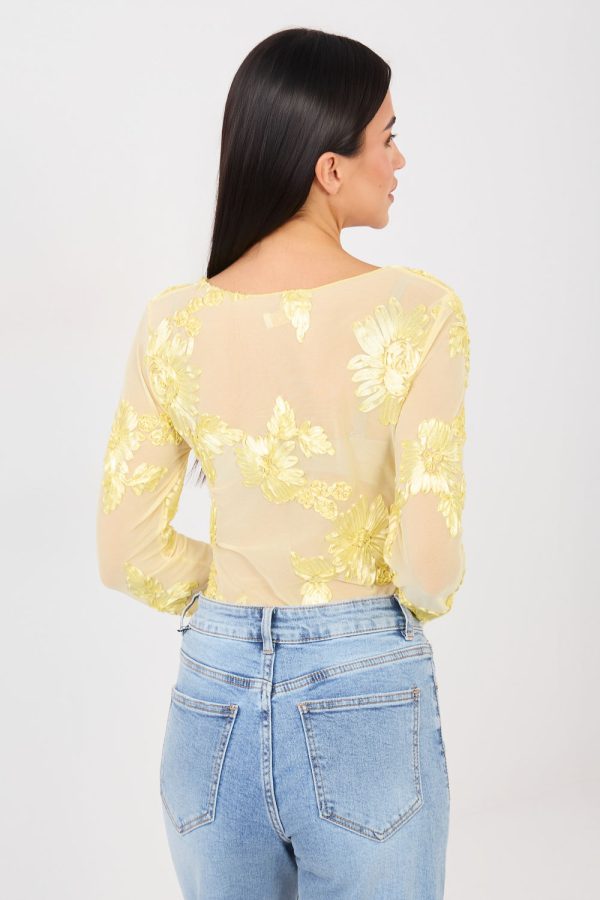 Yellow Blouse in Women`s Blouses, Tunics with Spandex and Polyester
