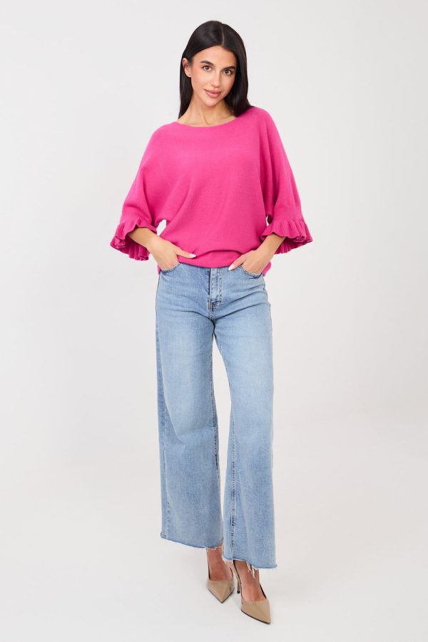 Pink Jumper in Sweaters, Pullovers, Jumpers, Turtlenecks, Boleros, Shrugs with Nylon, Polyester and Viscose