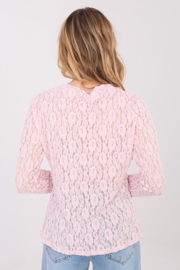 Pink Blouse in Women`s Blouses, Tunics with Spandex and Viscose