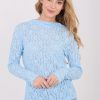 Blue Blouse in Women`s Blouses, Tunics with Spandex and Viscose
