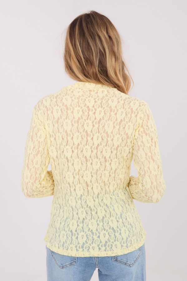 Yellow Blouse in Women`s Blouses, Tunics with Spandex and Viscose