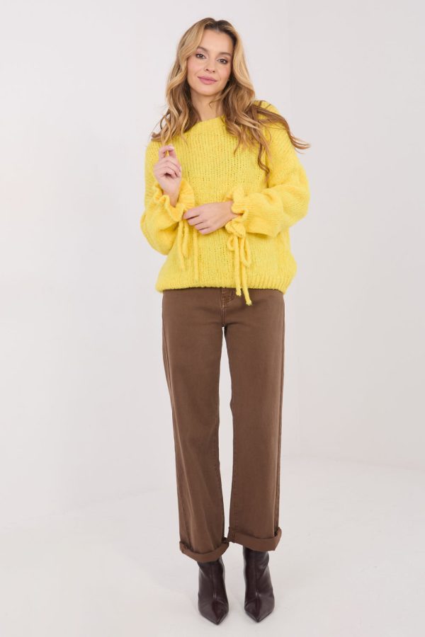 yellow Jumper model 223400 Italy Moda