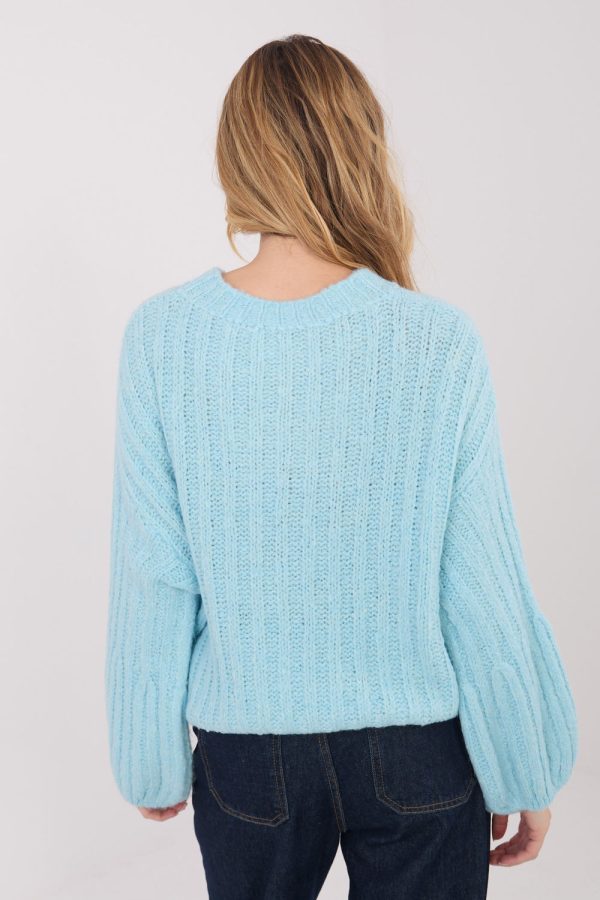 Blue Jumper in Sweaters, Pullovers, Jumpers, Turtlenecks, Boleros, Shrugs with Polyacrylic, Polyamide, Viscose and Wool