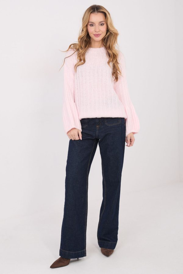 Pink Jumper in Sweaters, Pullovers, Jumpers, Turtlenecks, Boleros, Shrugs with Polyacrylic, Polyamide, Viscose and Wool