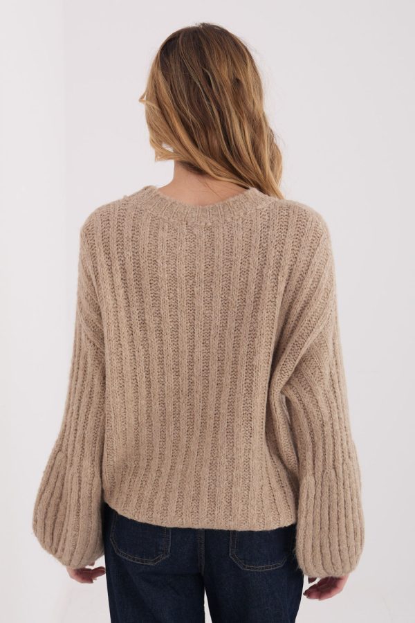 Beige Jumper in Sweaters, Pullovers, Jumpers, Turtlenecks, Boleros, Shrugs with Polyacrylic, Polyamide, Viscose and Wool