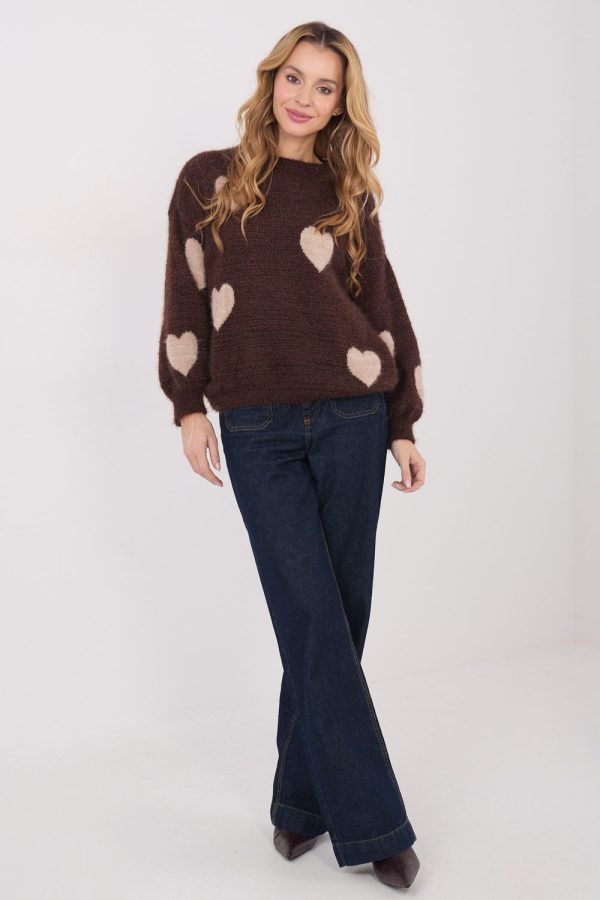 Brown Jumper in Sweaters, Pullovers, Jumpers, Turtlenecks, Boleros, Shrugs with Acrylic, Moher and Wool