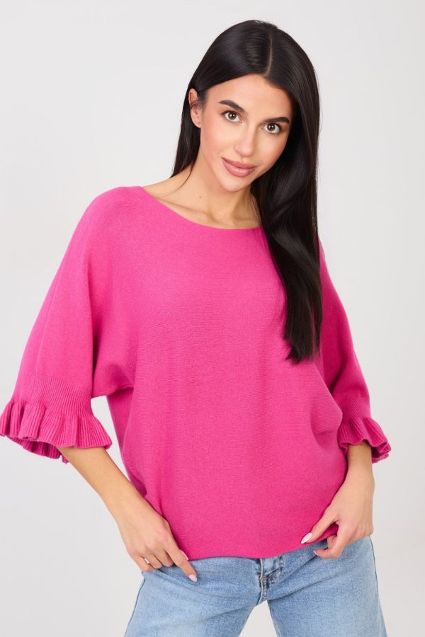 Pink Jumper in Sweaters, Pullovers, Jumpers, Turtlenecks, Boleros, Shrugs with Nylon, Polyester and Viscose