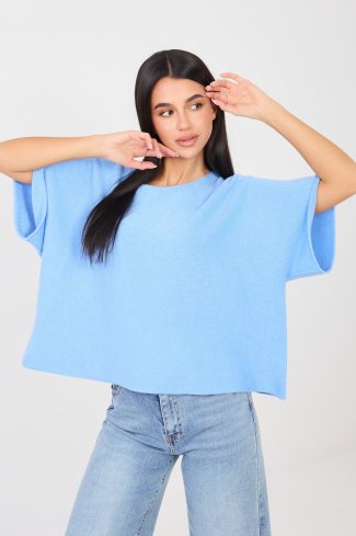 Blue Jumper in Sweaters, Pullovers, Jumpers, Turtlenecks, Boleros, Shrugs with Nylon, Polyester and Viscose