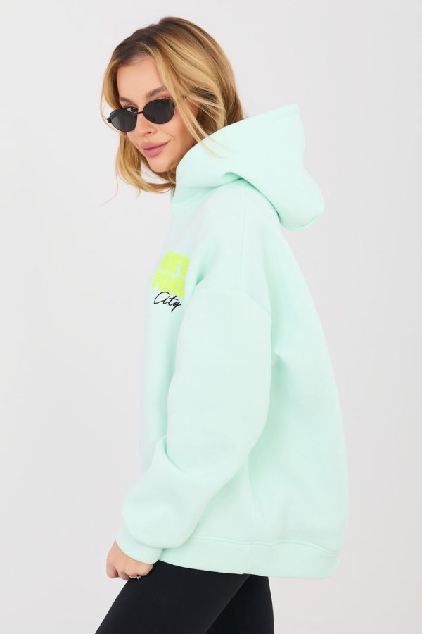 Green Sweatshirt in Sweatshirts For Women with Cotton and Polyester
