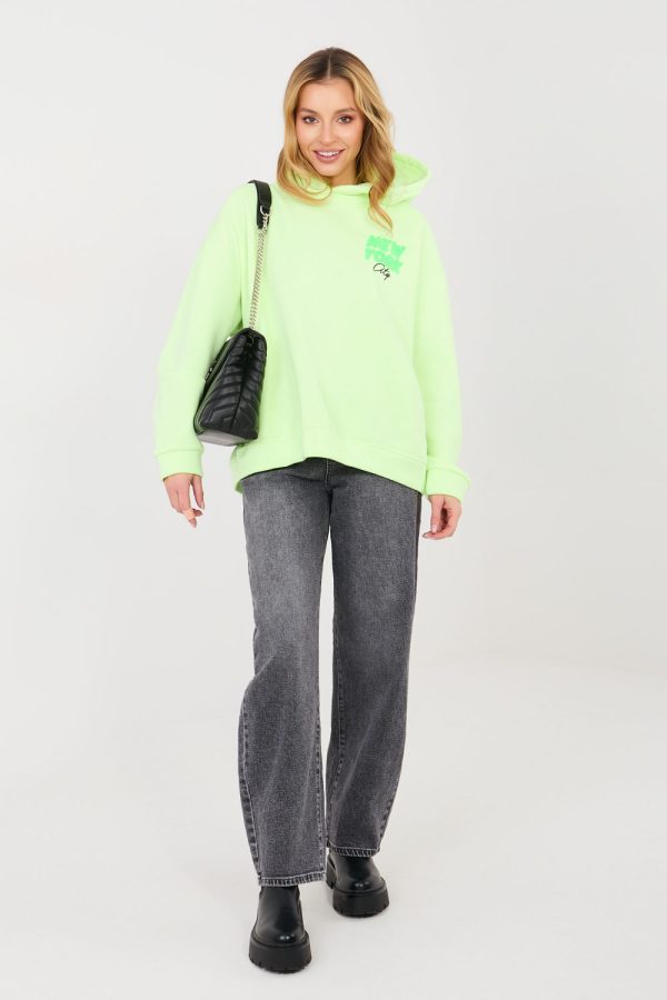 Green Sweatshirt in Sweatshirts For Women with Cotton and Polyester