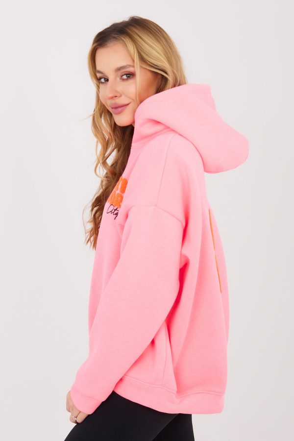 Pink Sweatshirt in Sweatshirts For Women with Cotton and Polyester