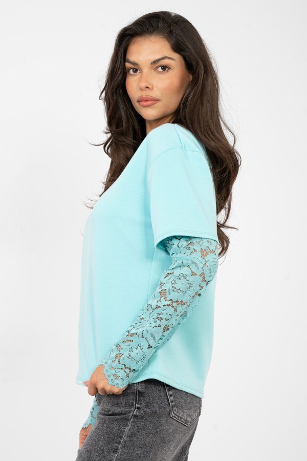 Green Blouse in Women`s Blouses, Tunics with Spandex and Polyester