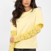 Yellow Blouse in Women`s Blouses, Tunics with Spandex and Polyester