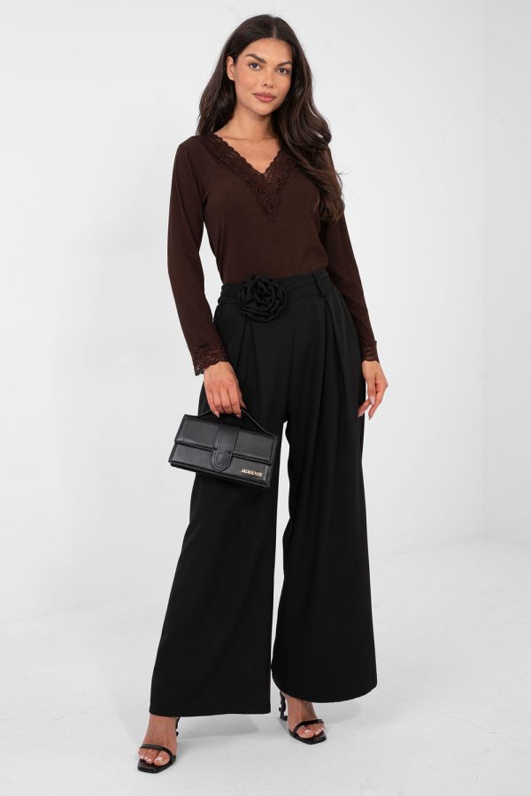 brown Blouse model 223495 Italy Moda